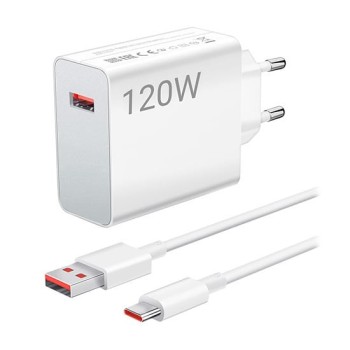 Xiaomi Φορτιστής με Θύρα USB-A και Καλώδιο USB-C 120W Λευκός (BHR4940)