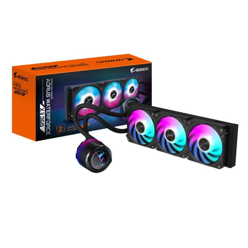 Gigabyte Aorus Waterforce X II 360 Υδρόψυξη Επεξεργαστή Τριπλού Ανεμιστήρα 120mm για Socket AM4/AM5/1700/1200/115x με ARGB Φωτισμό (GP-AORUSWATERFORCE XII360)