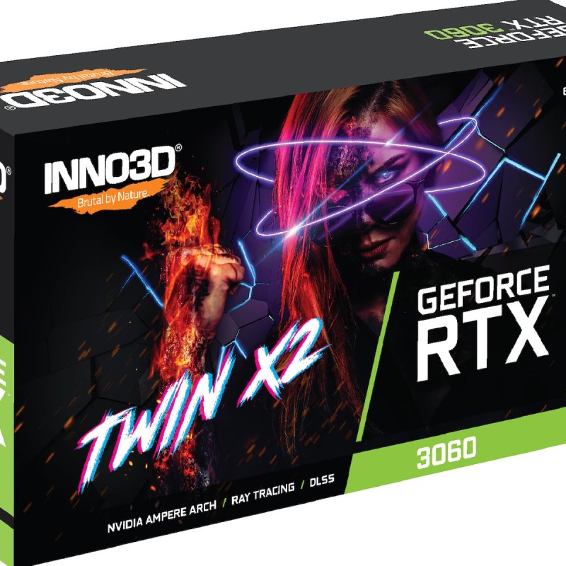 Inno 3D GeForce RTX 3060 8GB GDDR6 Twin X2 Κάρτα Γραφικών (N30602-08D6-11902130) (N30602-08D6-11902130)