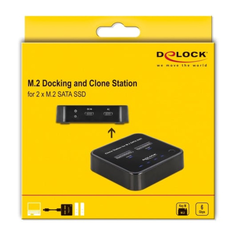 DeLock Docking Station για 2 Σκληρούς Δίσκους SATA M.2(2230)" / M.2(2242)" / M.2(2260)" / M.2(2280)" με σύνδεση USB-C (64178)