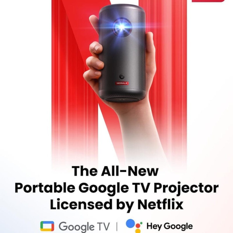 Anker Nebula Capsule 3 Mini Projector Full HD Λάμπας LED με Wi-Fi και Ενσωματωμένα Ηχεία Μαύρος (D2425211)