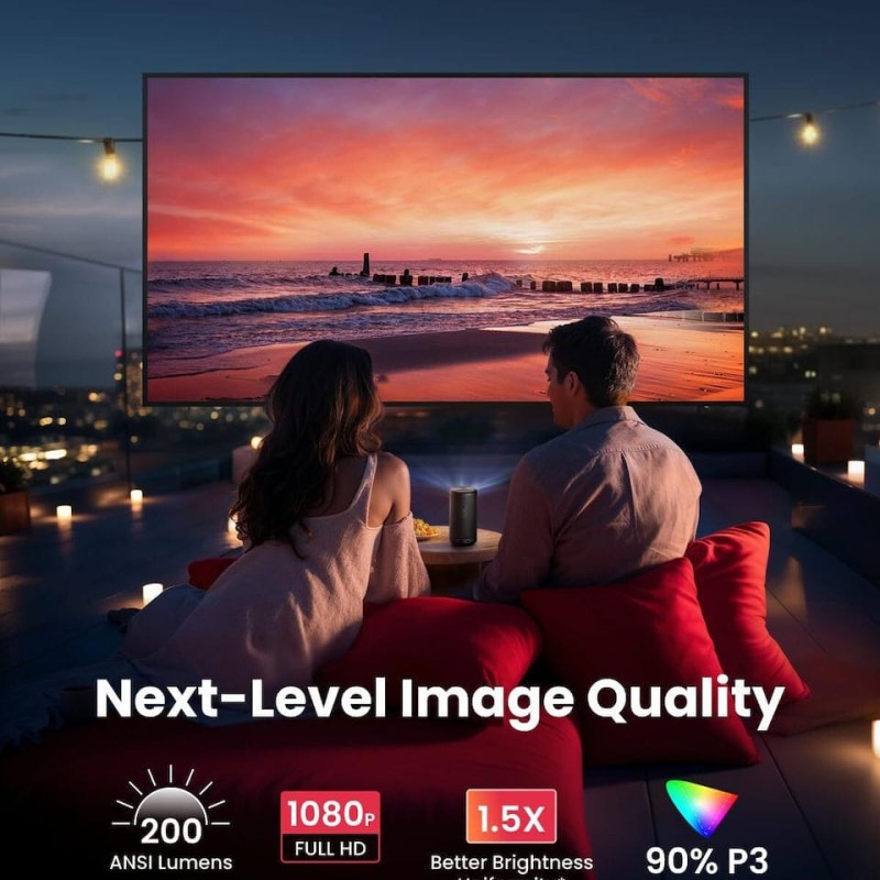 Anker Nebula Capsule 3 Mini Projector Full HD Λάμπας LED με Wi-Fi και Ενσωματωμένα Ηχεία Μαύρος (D2425211)