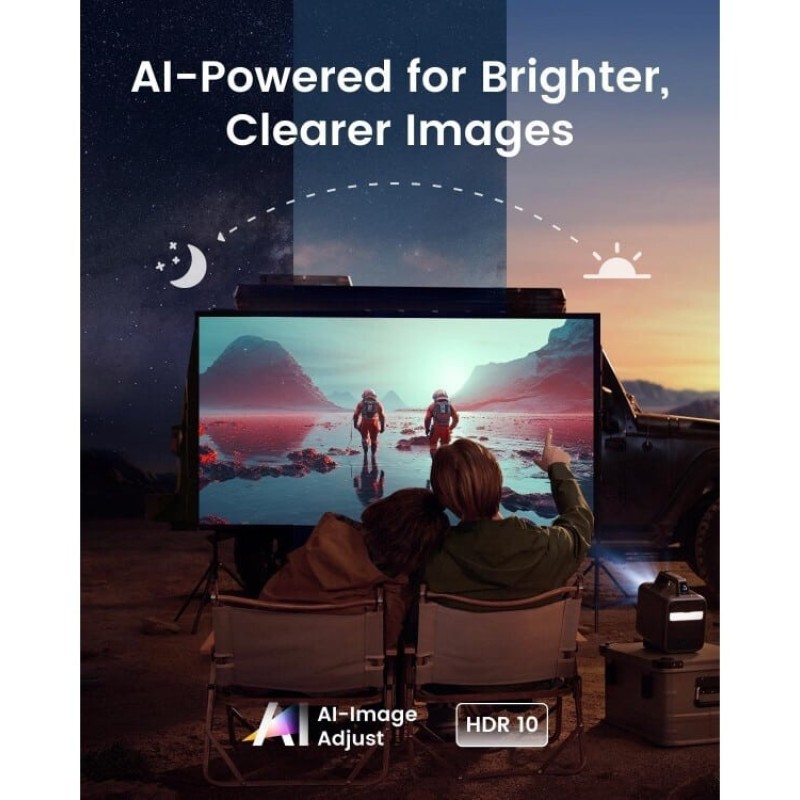 Anker Mars 3 Projector Full HD με Wi-Fi και Ενσωματωμένα Ηχεία Λευκός (D2333211)