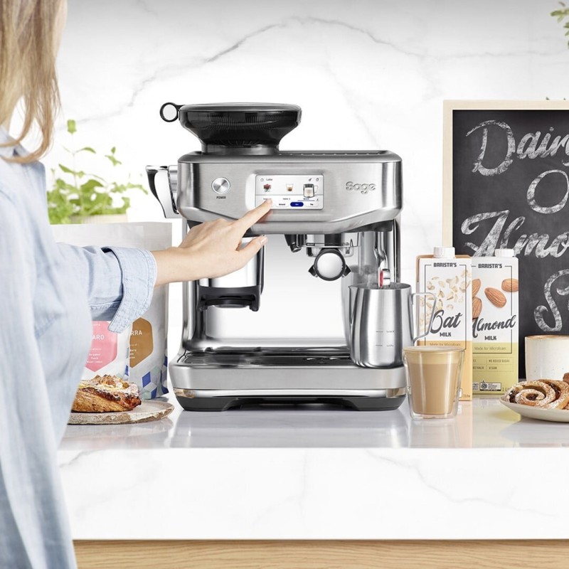 Sage Barista Touch Impress SES881BSS4FEU1 Αυτόματη Μηχανή Espresso 1700W Πίεσης 15bar με Μύλο Άλεσης Γκρι
