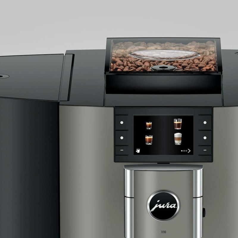 Jura X10 15546 Αυτόματη Μηχανή Espresso Εντοιχιζόμενη 1450W Πίεσης 15bar για Cappuccino με Wi-Fi Γκρι