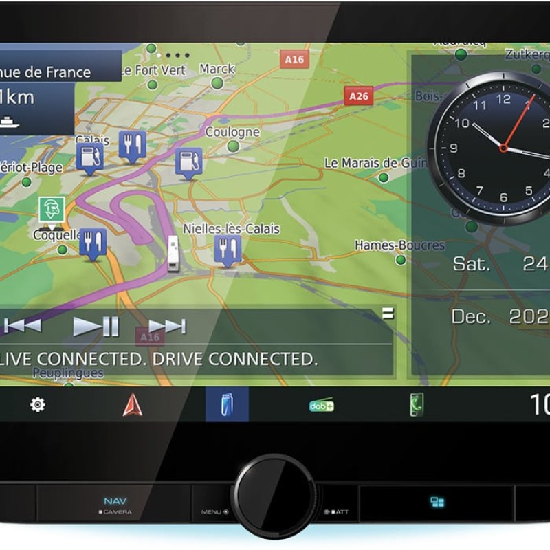 Kenwood Ηχοσύστημα Αυτοκινήτου (Bluetooth/USB/WiFi/GPS) με Οθόνη Αφής 10.1" GCT-24-DNR992RVS (GCT-24-DNR992RVS)