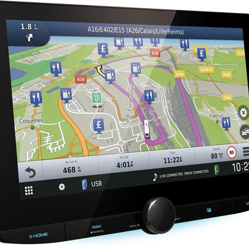 Kenwood Ηχοσύστημα Αυτοκινήτου (Bluetooth/USB/WiFi/GPS) με Οθόνη Αφής 10.1" GCT-24-DNR992RVS (GCT-24-DNR992RVS)