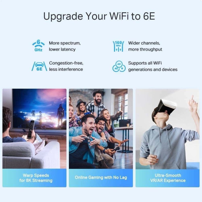 TP-LINK Deco XE75 Pro v1 WiFi Mesh Network Access Point Wi‑Fi 6E Dual Band (2.4 & 5GHz) σε Τριπλό Kit (DECO XE75(3-Pack))