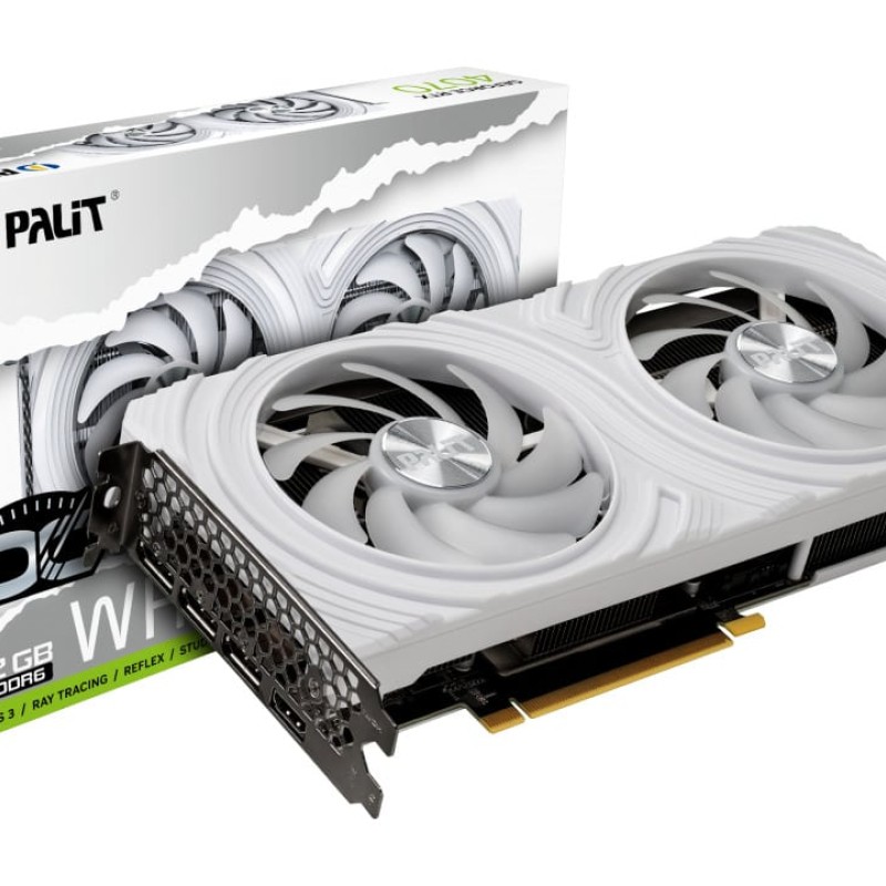 Palit GeForce RTX 4070 12GB GDDR6 White OC Κάρτα Γραφικών (NE64070S19K9-1048L)