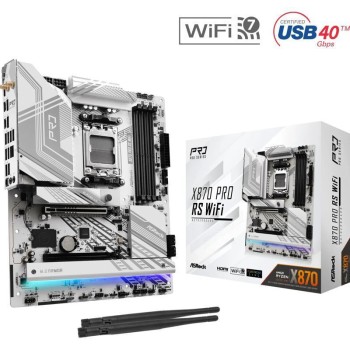 ASRock X870 Pro RS WiFi Motherboard ATX με AMD AM5 Socket (90-MXBQ00-A0UAYZ)