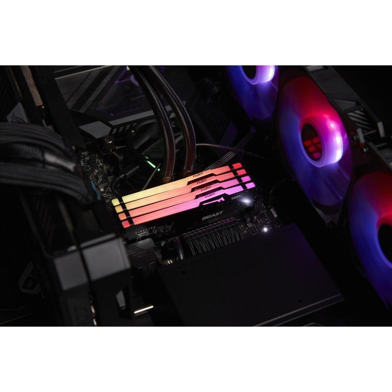 Kingston Fury Beast RGB 64GB DDR5 RAM με 2 Modules (2x32GB) και Ταχύτητα 6400 για Desktop (KF564C32BBAK2-64) (KF564C32BBAK2-64)