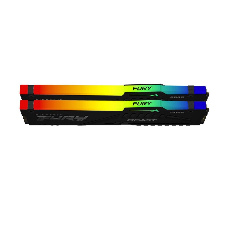Kingston Fury Beast RGB 64GB DDR5 RAM με 2 Modules (2x32GB) και Ταχύτητα 6400 για Desktop (KF564C32BBAK2-64) (KF564C32BBAK2-64)
