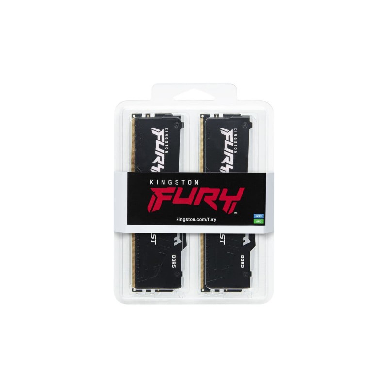 Kingston Fury Beast RGB 64GB DDR5 RAM με 2 Modules (2x32GB) και Ταχύτητα 6400 για Desktop (KF564C32BBAK2-64) (KF564C32BBAK2-64)