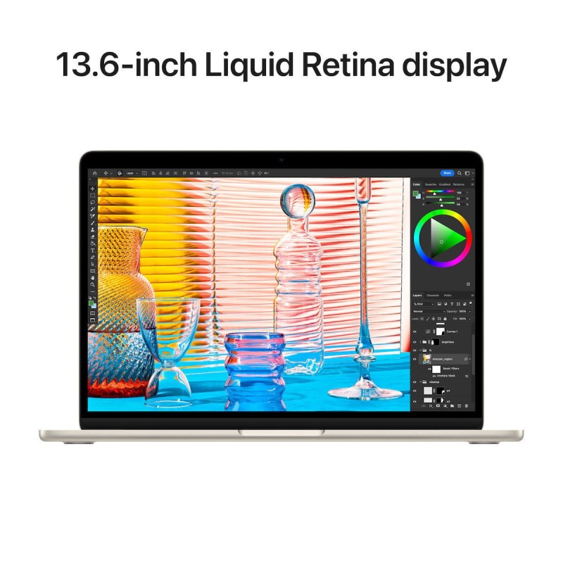Apple MacBook Air 13.6" (2022) QHD+ (M2-8‑core/16GB/256GB SSD) Starlight (International English Keyboard) (US Keyboard) (MC7W4ZE/A)