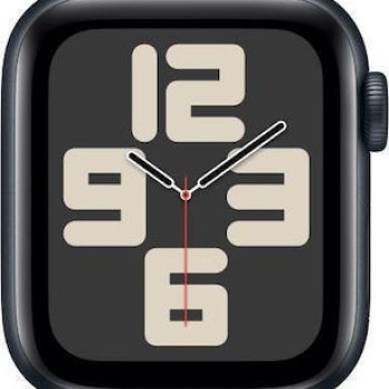Apple Watch SE 2024 Aluminium 40mm Αδιάβροχο με Παλμογράφο (Midnight με Midnight Sport Band (S/M)) (null)