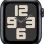 Apple Watch SE 2024 Aluminium 40mm Αδιάβροχο με Παλμογράφο (Midnight με Midnight Sport Band (S/M)) (null)