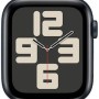 Apple Watch SE 2024 Aluminium 44mm Αδιάβροχο με Παλμογράφο (Midnight με Midnight Sport Band (S/M)) (null)