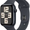 Apple Watch SE 2024 Aluminium 44mm Αδιάβροχο με Παλμογράφο (Midnight με Midnight Sport Band (S/M)) (null)