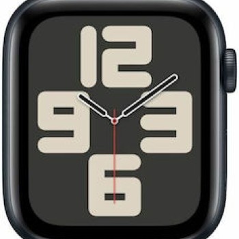 Apple Watch SE 2024 Aluminium 44mm Αδιάβροχο με Παλμογράφο (Midnight με Midnight Sport Band (M/L)) (null)