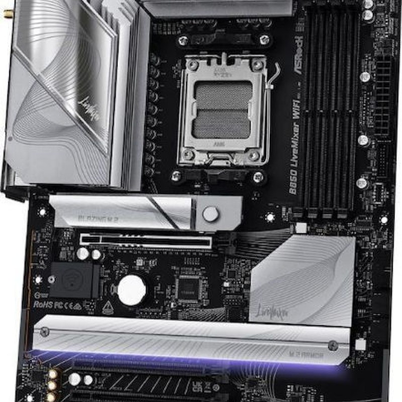 ASRock B850 LiveMixer WiFi Motherboard ATX με AMD AM5 Socket (90-MXBQU0-A0UAYZ)