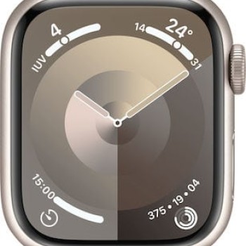Apple Watch Series 9 Cellular Aluminium 41mm Αδιάβροχο με Παλμογράφο (Starlight με Starlight Sport Loop) (MRHQ3ET/A)