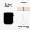 Apple Watch Series 9 Cellular Aluminium 41mm Αδιάβροχο με Παλμογράφο (Starlight με Starlight Sport Loop) (MRHQ3ET/A)