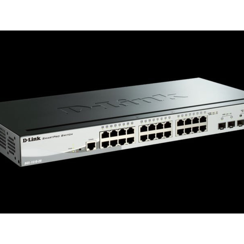 D-Link DGS-1510-28P Managed L3 PoE+ Switch με 24 Θύρες Gigabit (1Gbps) Ethernet και 2 SFP Θύρες (DGS-1510-28P/E)