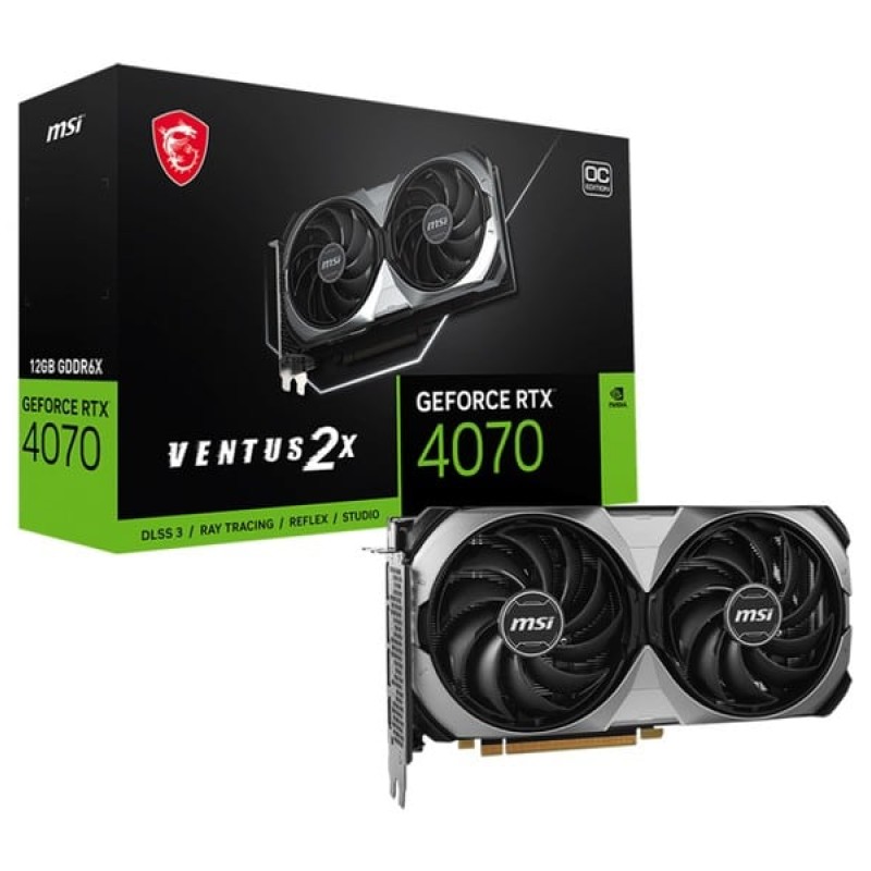 MSI GeForce RTX 4070 12GB GDDR6X Ventus 2X E 12G OC Κάρτα Γραφικών (V513-432R)